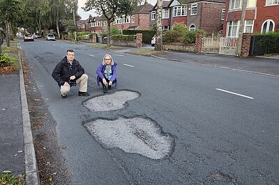 The large number potholes on Norris Road are a nuisance for residents, as they're all over the road and difficult to avoid