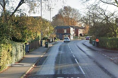 The junction of Park Road and Heyes Lane